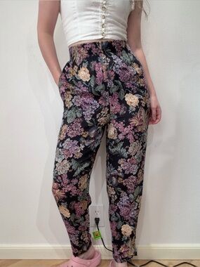 Vintage Floral Tapestry Pants